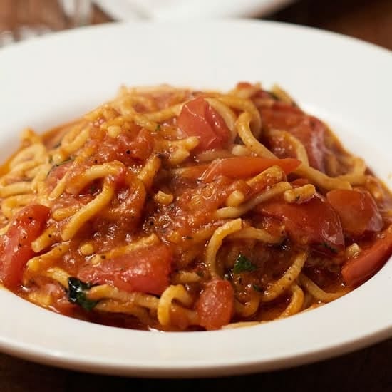 Pasta with Marinara Sauce.